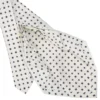 CRAVATTA SARTORIALE 9 PIEGHE IN SETA BIANCA Microfantasia fiore