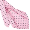 CRAVATTA SARTORIALE 5 PIEGHE IN SETA ROSA Microfantasia fiore