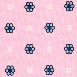 CRAVATTA SARTORIALE 5 PIEGHE IN SETA ROSA Microfantasia fiore