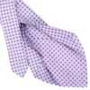 CRAVATTA SARTORIALE 5 PIEGHE IN SETA LILLA Microfantasia fiore