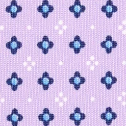 CRAVATTA SARTORIALE 5 PIEGHE IN SETA LILLA Microfantasia fiore