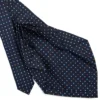 CRAVATTA SARTORIALE 9 PIEGHE IN SETA BLU SCURO Microfantasia fiore