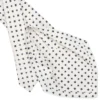 CRAVATTA SARTORIALE 5 PIEGHE IN SETA BIANCA Microfantasia fiore