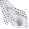 CRAVATTA SARTORIALE 5 PIEGHE IN SETA BIANCA Microfantasia fiore