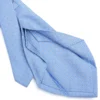 CRAVATTA SARTORIALE 5 PIEGHE IN SETA AZZURRA Microfantasia fiore