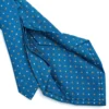 CRAVATTA SARTORIALE 5 PIEGHE IN SETA BLU MEDIO Microfantasia fiore