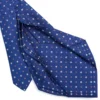 CRAVATTA SARTORIALE 5 PIEGHE IN SETA BLUETTE Microfantasia fiore