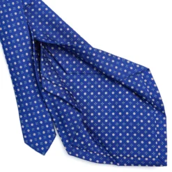 CRAVATTA SARTORIALE 5 PIEGHE IN SETA BLUETTE Microfantasia fiore
