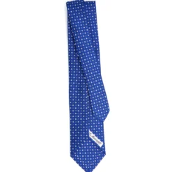 CRAVATTA SARTORIALE 5 PIEGHE IN SETA BLUETTE Microfantasia fiore
