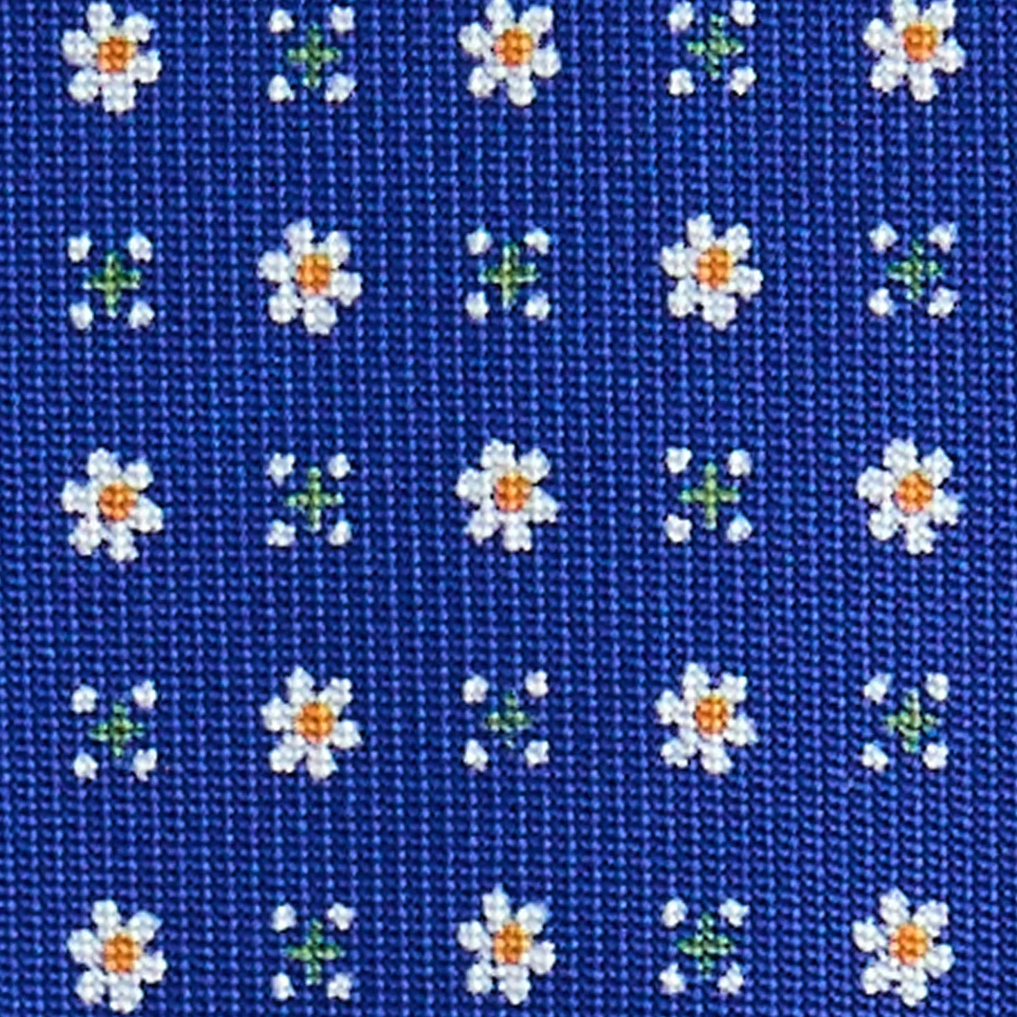 CRAVATTA SARTORIALE 5 PIEGHE IN SETA BLUETTE Microfantasia fiore