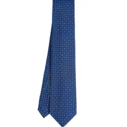 CRAVATTA SARTORIALE 5 PIEGHE IN SETA BLUETTE Microfantasia fiore