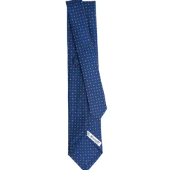 CRAVATTA SARTORIALE 5 PIEGHE IN SETA BLUETTE Microfantasia fiore