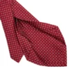 CRAVATTA SARTORIALE 5 PIEGHE IN SETA BORDEAUX Microfantasia fiore