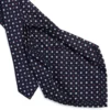 CRAVATTA SARTORIALE 5 PIEGHE IN SETA BLU SCUROMicrofantasia fiore