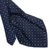 CRAVATTA SARTORIALE 5 PIEGHE IN SETA BLU SCUROMicrofantasia fiore
