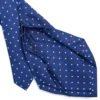 CRAVATTA SARTORIALE 5 PIEGHE IN SETA BLUMicrofantasia fiore