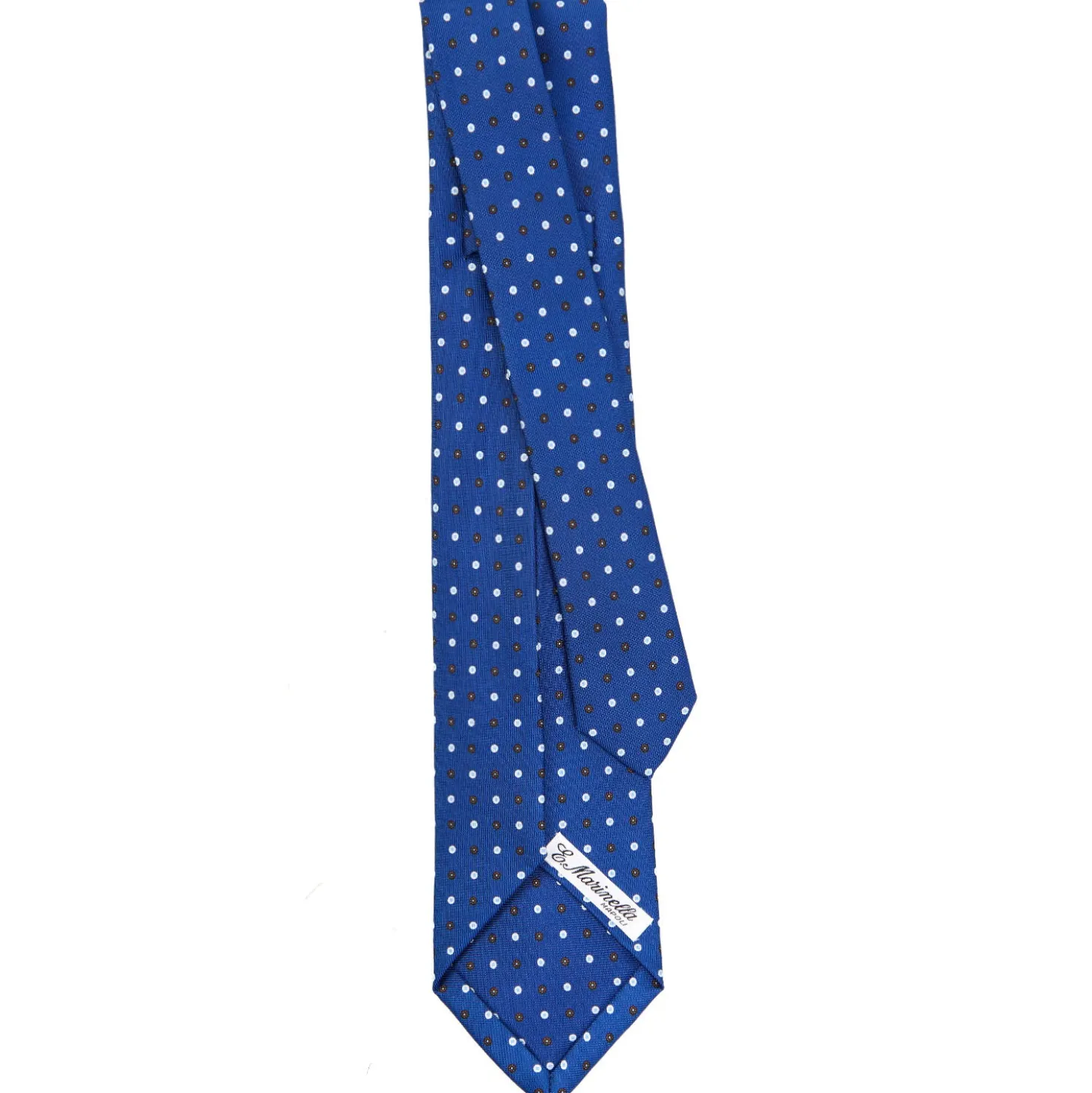 CRAVATTA SARTORIALE 5 PIEGHE IN SETA BLUMicrofantasia fiore