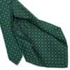 CRAVATTA SARTORIALE 5 PIEGHE IN SETA VERDE SCURO Microfantasia fiore