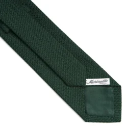 CRAVATTA SARTORIALE VERDE SCURO In garza di seta