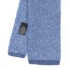 CRAVATTA TRICOT IN CASHMERE AZZURRO POLVERE Tinta unita