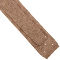 CRAVATTA TRICOT IN CASHMERE BEIGE Pois bianco