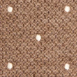 CRAVATTA TRICOT IN CASHMERE BEIGE Pois bianco