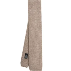 CRAVATTA TRICOT IN CASHMERE BEIGE Tinta unita