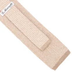 CRAVATTA TRICOT IN CASHMERE BEIGE Tinta unita