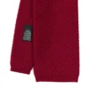 CRAVATTA TRICOT IN CASHMERE BORDEAUX Tinta unita