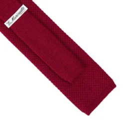 CRAVATTA TRICOT IN CASHMERE BORDEAUX Tinta unita