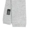 CRAVATTA TRICOT IN CASHMERE GRIGIO CHIARO Tinta unita