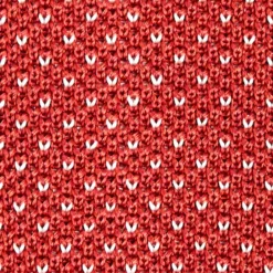 CRAVATTA TRICOT IN SETA ARANCIONE Microfantasia geometrica