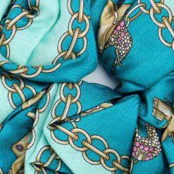ELASTICO PER CAPELLI IN SETA AZZURRO Lucky elephant