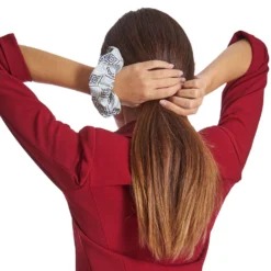 ELASTICO PER CAPELLI IN SETA BIANCO Fantasia archivio