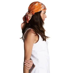 FOULARD ARANCIONE IN SETA E ORANGE FIBER Collezione orange fiber