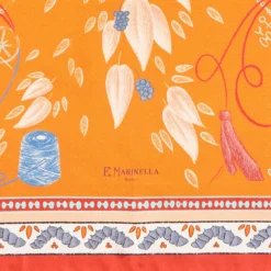 FOULARD ARANCIONE IN SETA E ORANGE FIBER Collezione orange fiber
