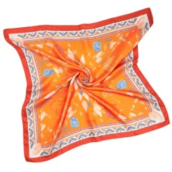 FOULARD ARANCIONE IN SETA E ORANGE FIBER Collezione orange fiber