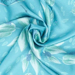 FOULARD BLU IN SETA E ORANGE FIBER Collezione orange fiber