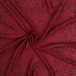 FOULARD IN LANA, CASHMERE E SETA 65 BORDEAUX Paisley