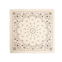 FOULARD IN LANA, CASHMERE E SETA 65 BIANCA Paisley