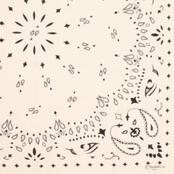 FOULARD IN LANA, CASHMERE E SETA 65 BIANCA Paisley