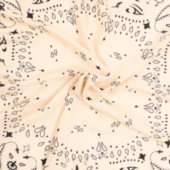 FOULARD IN LANA, CASHMERE E SETA 65 BIANCA Paisley
