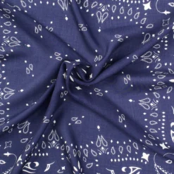 FOULARD IN LANA, CASHMERE E SETA 65 BLU SCURO Paisley