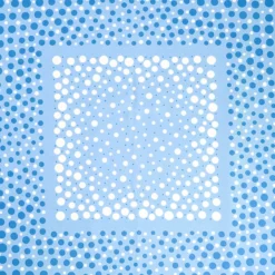 FOULARD IN SETA 65 AZZURRO Eleganza a pois