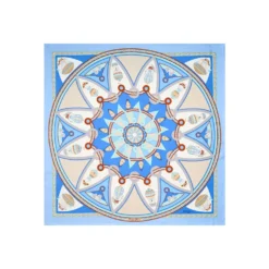 FOULARD IN SETA 90 AZZURRO Le mongolfiere