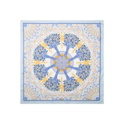 FOULARD IN SETA 90 AZZURRO Mosaico