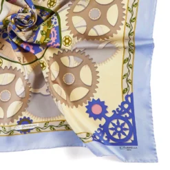 FOULARD IN SETA 90 AZZURRO Timeless morning