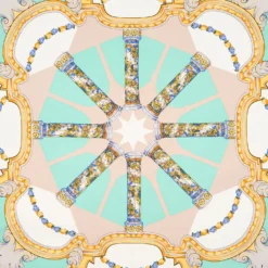 FOULARD IN SETA 90 BEIGE Il chiostro di santa chiara