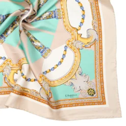 FOULARD IN SETA 90 BEIGE Il chiostro di santa chiara