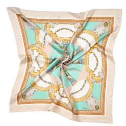 FOULARD IN SETA 90 BEIGE Il chiostro di santa chiara
